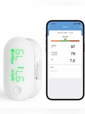 iHealth Rechargeable Fingertip Pulse Oximeter, Blood Oxygen Monitor w/ App, NIB